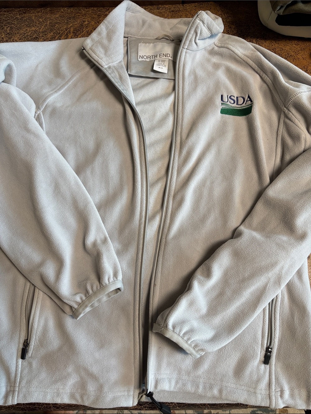 North End Women's Light Gray USDA Fleece Jacket